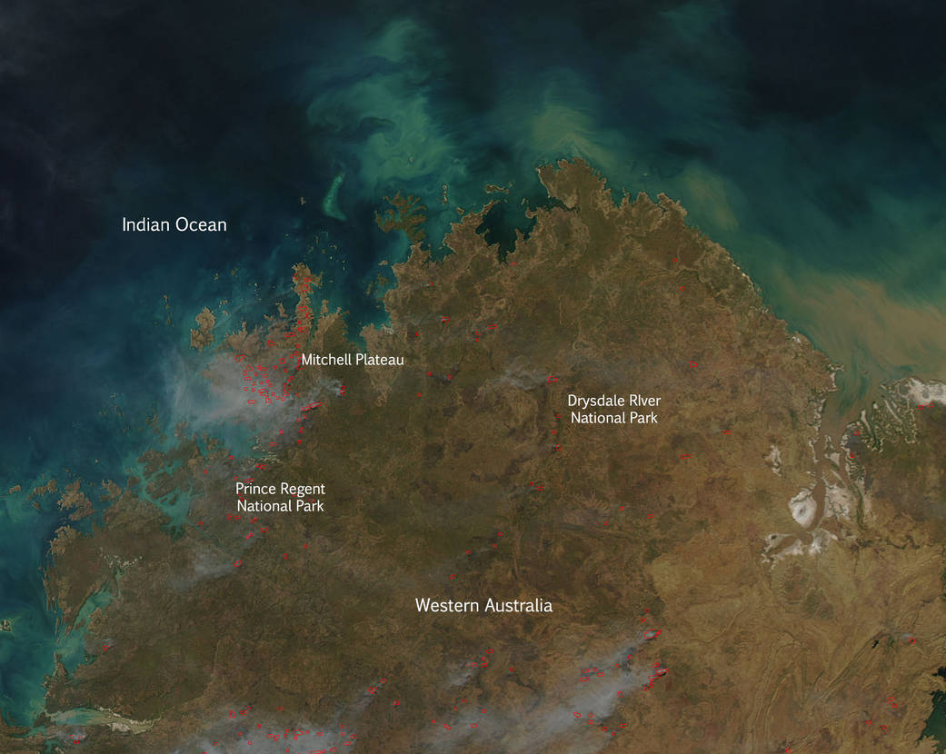 Prescribed fires and wildfires in Australia
