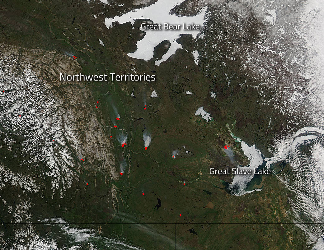 Fires in NWT Canada
