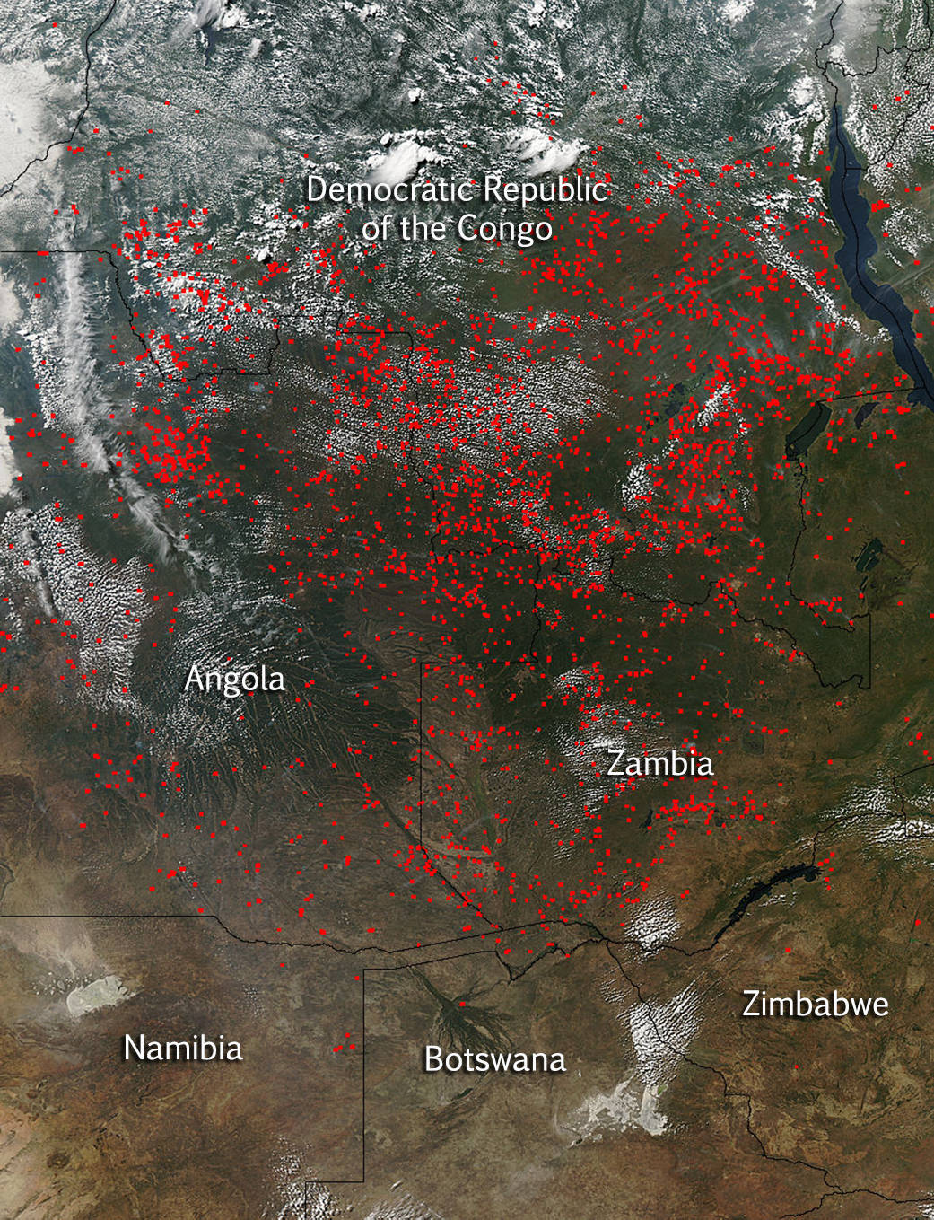 Fires in Central Africa