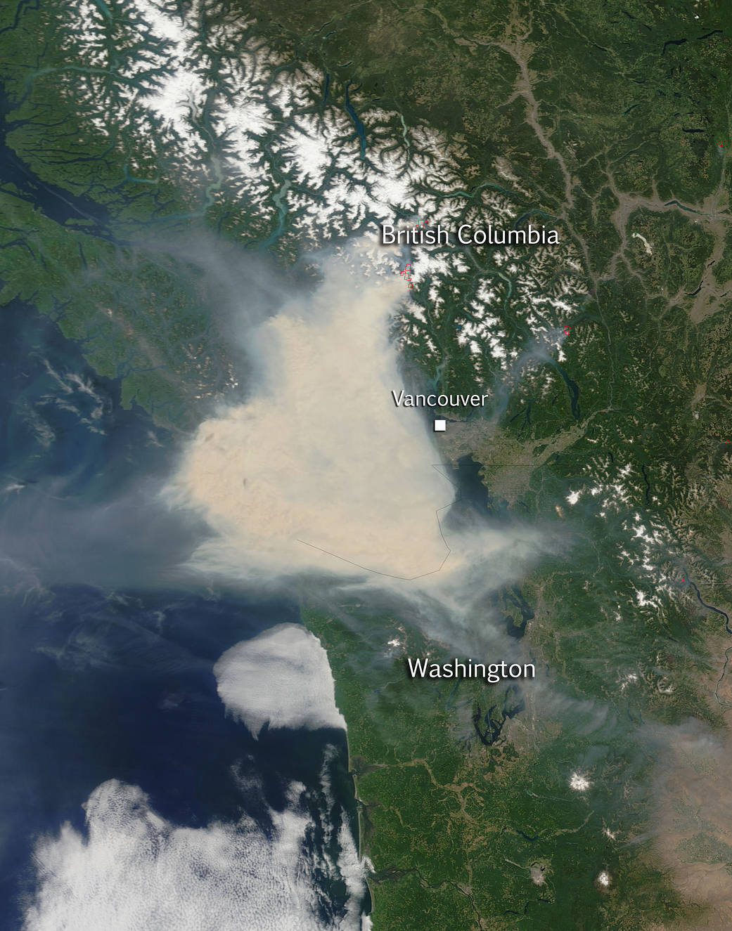 Smoke over British Columbia
