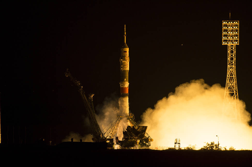 Soyuz carrying Expedition 44 launched to the International Space Station.