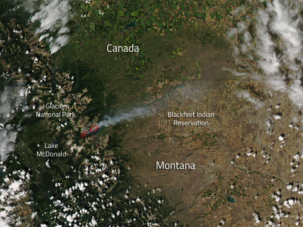 Fires in Glacier National Park, Montana