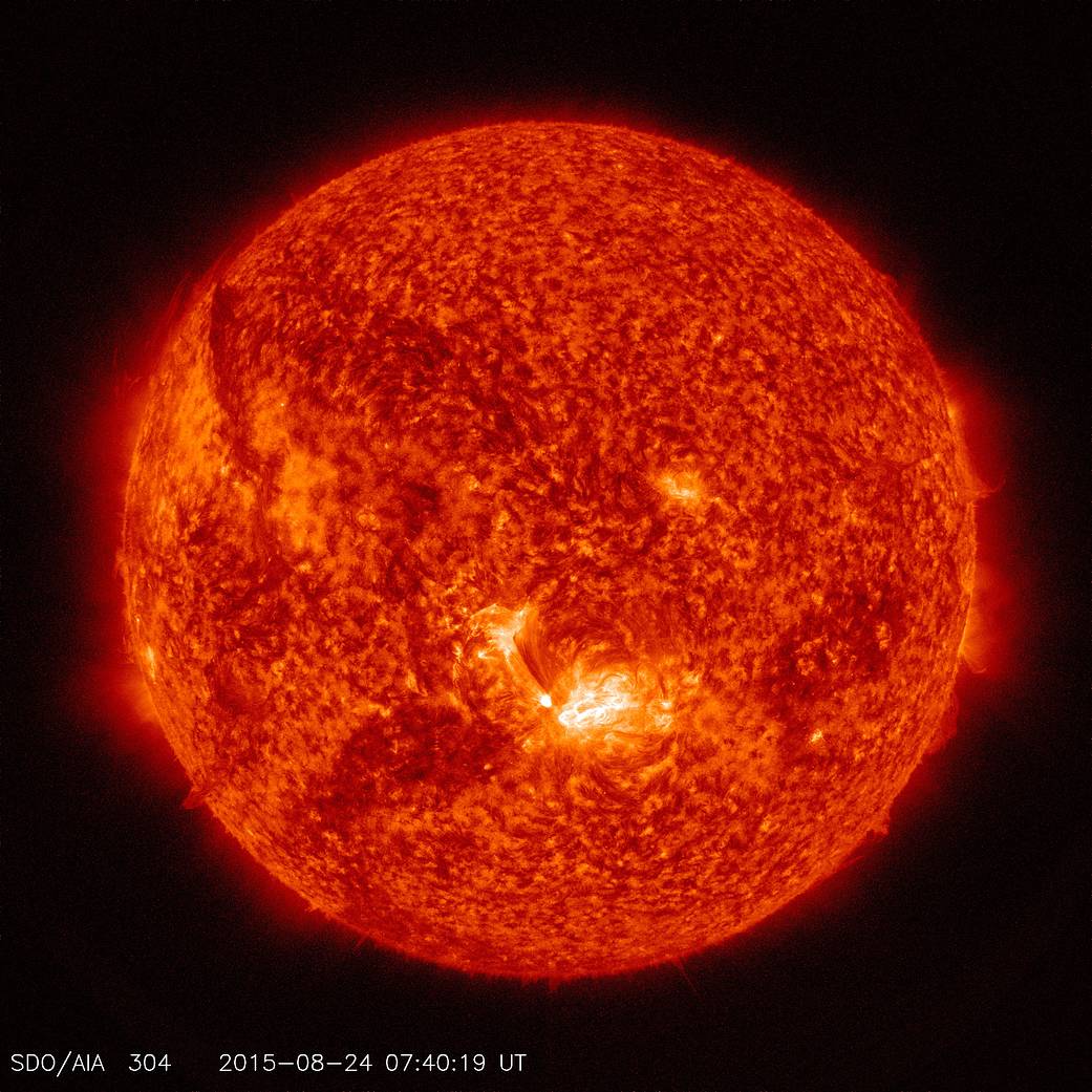 SDO captured this image of an M5.6-class solar flare on Aug. 24, 2015