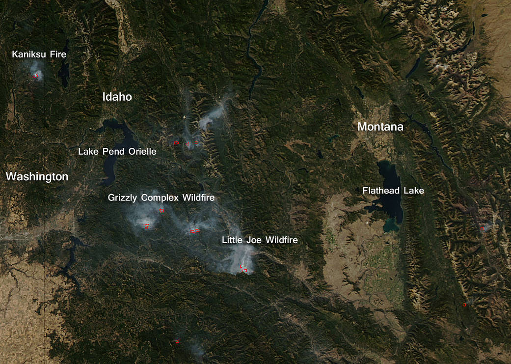 Washington, Montana, Idaho fires still burning