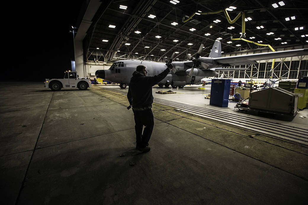 C-130 departs for Operation IceBridge