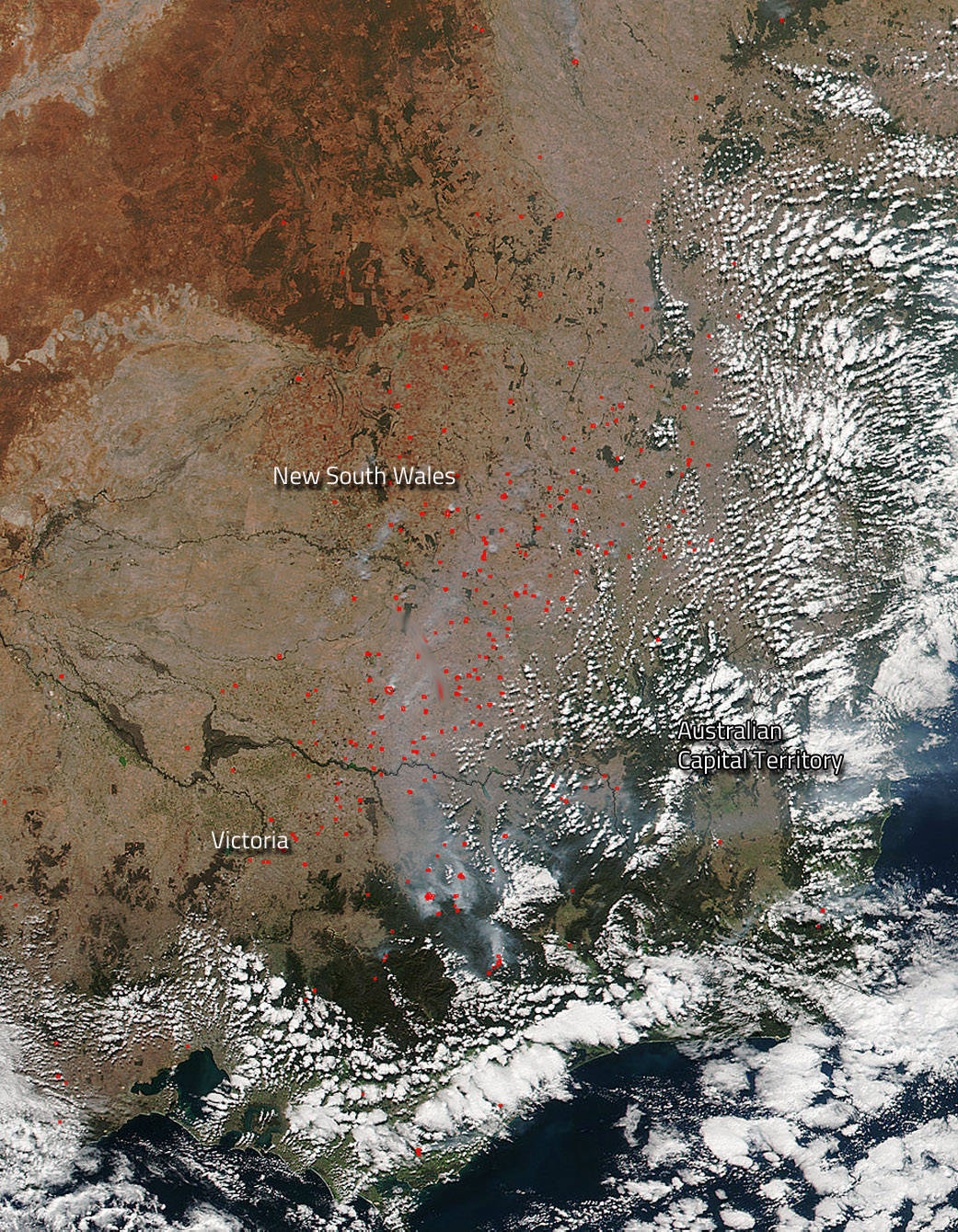 fires in southern Australia
