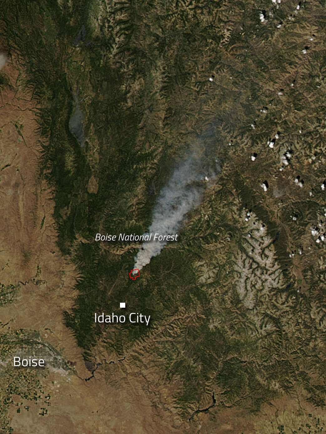 Aqua Image of Pioneer Fire Idaho