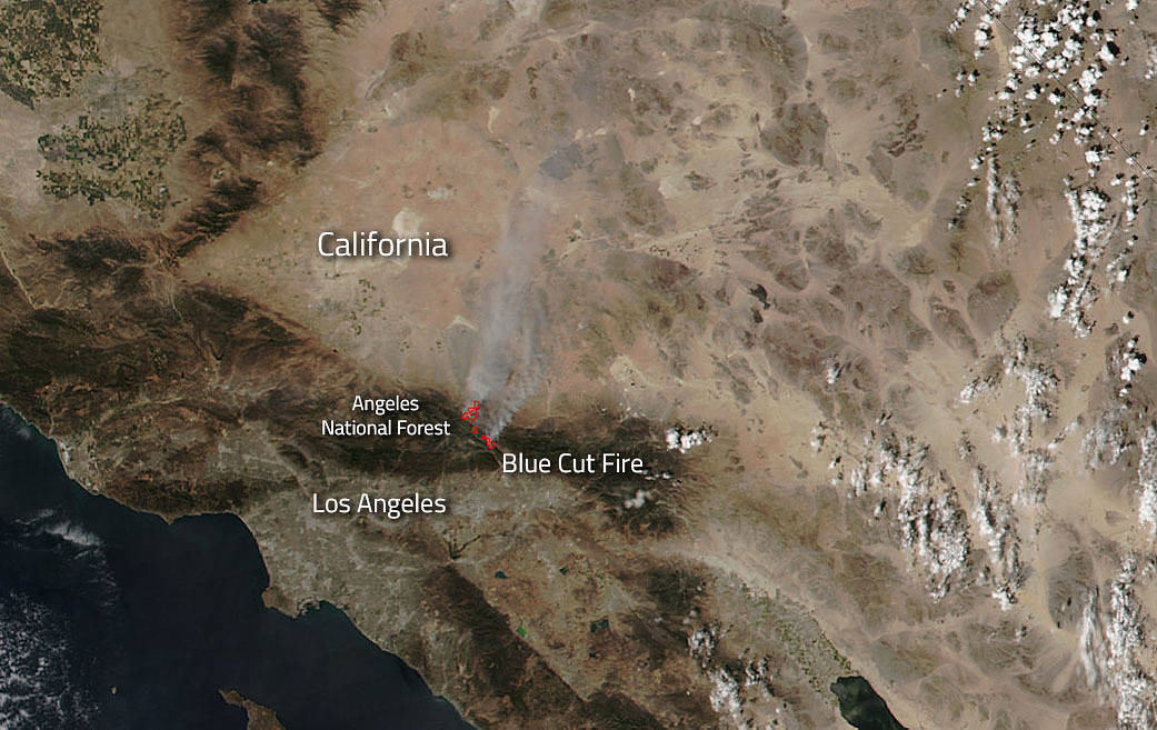 Blue Cut Fire in California