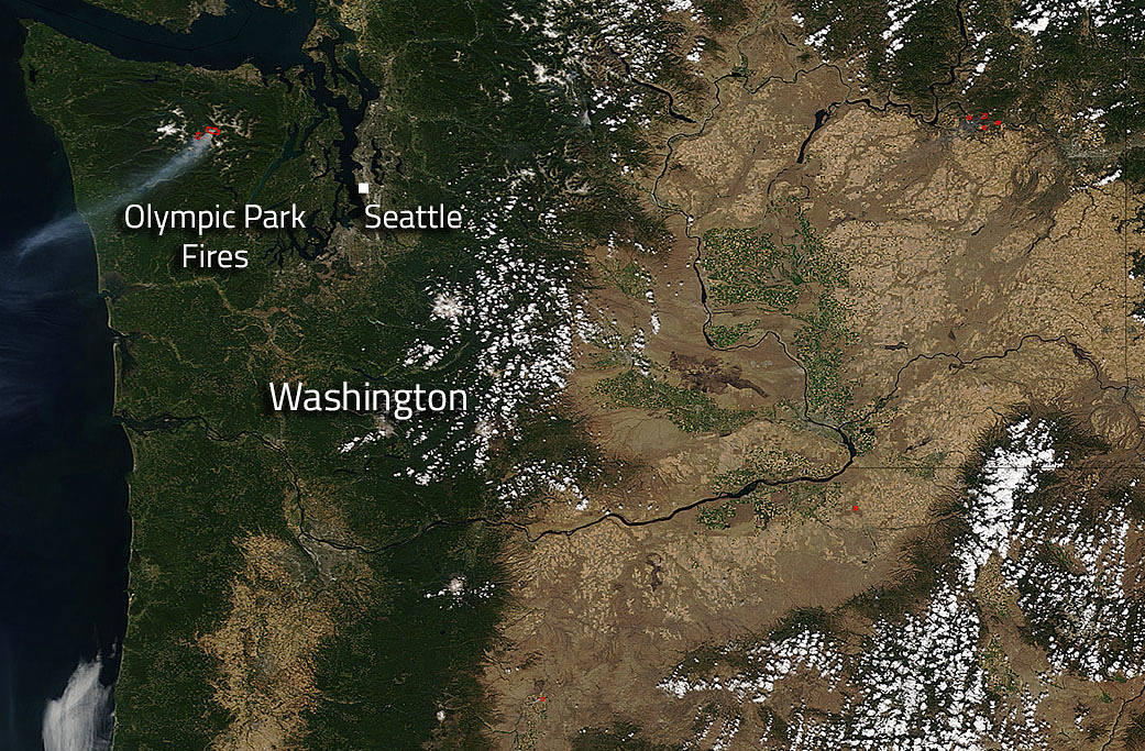 Olympic Park Fires in Washington state