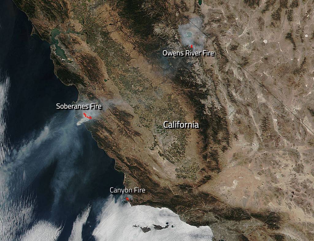 Three California Wildfires Still Burning Landscape