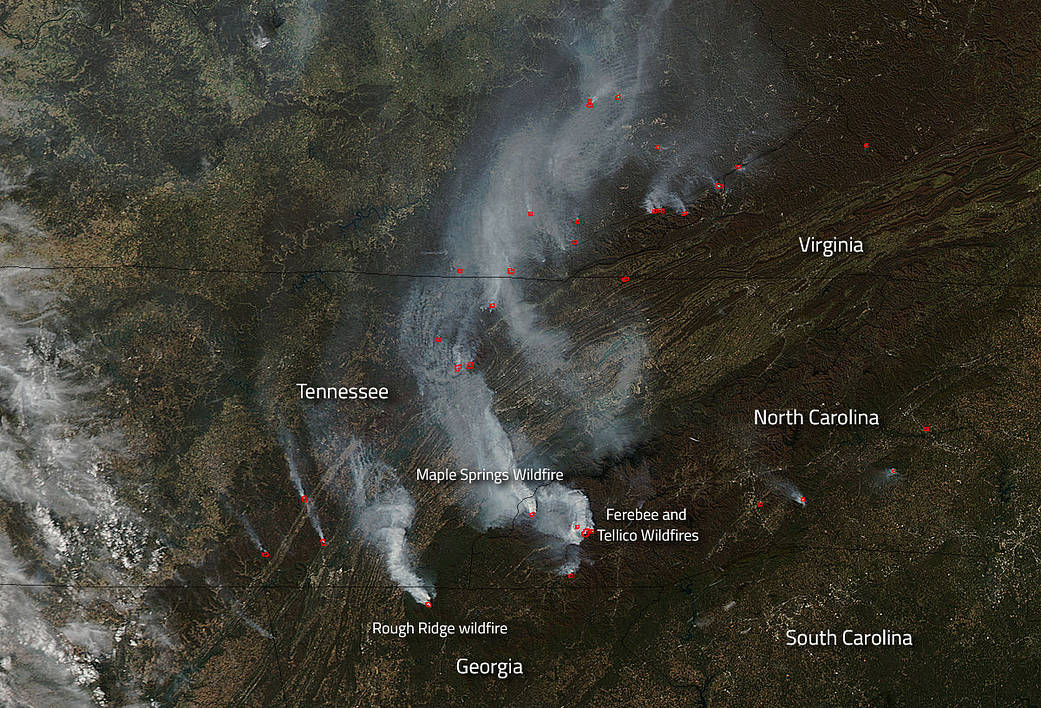 Fires in Southern U.S.