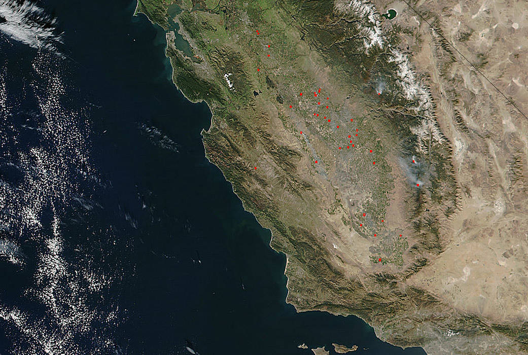 Fires in Sequoia National Forest