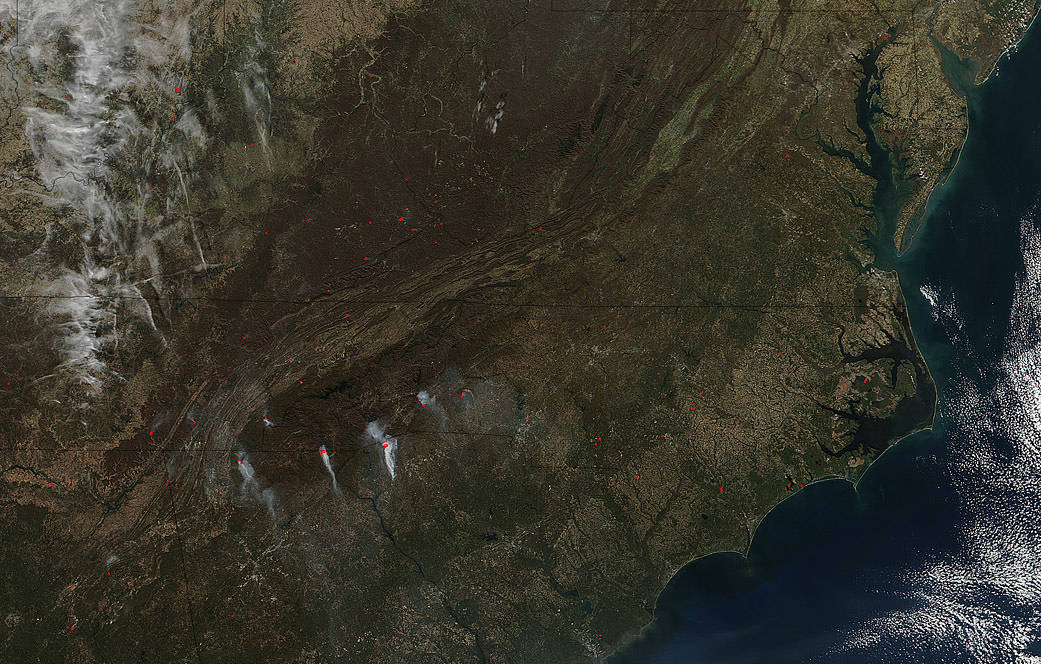 fires in Southeastern U.S.