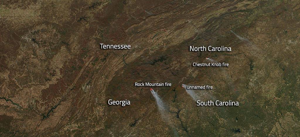 Southeastern Wildfires Are Still Blazing