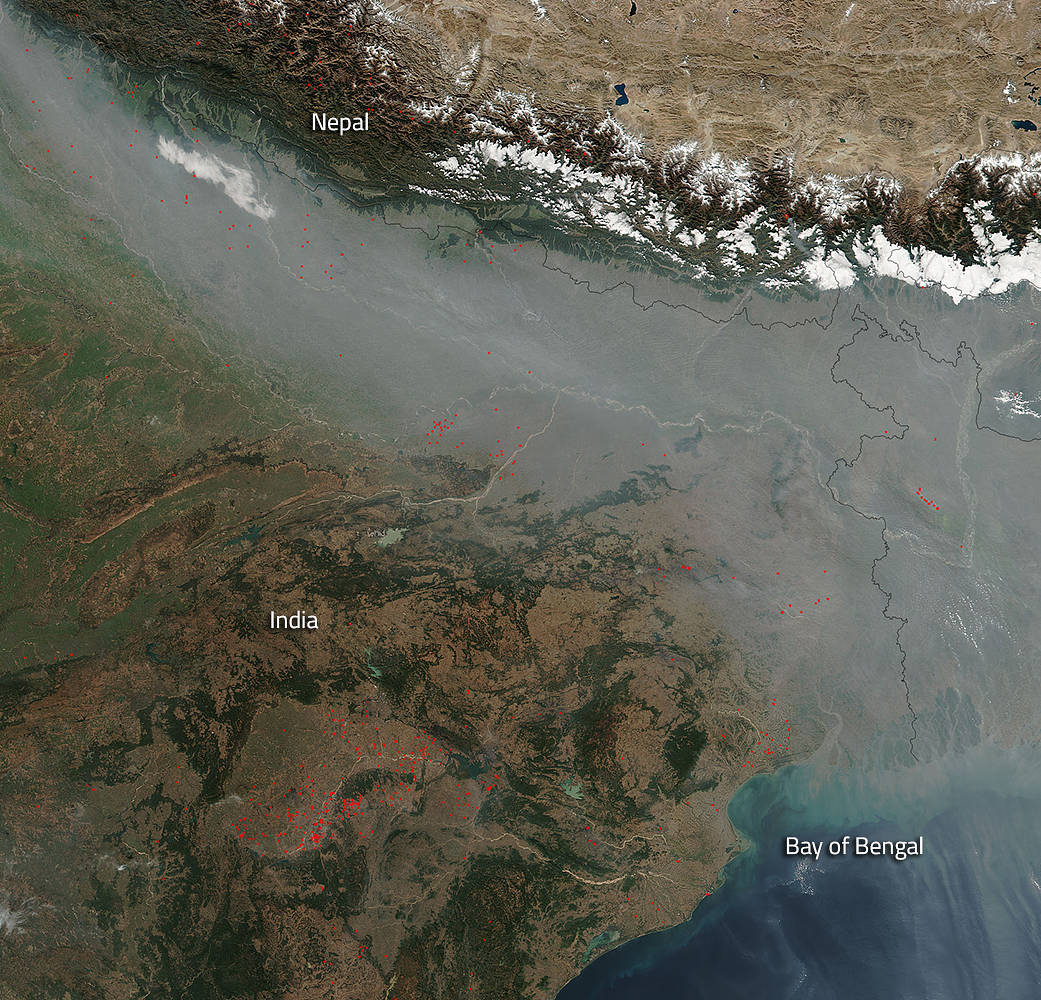 Forest fires in India