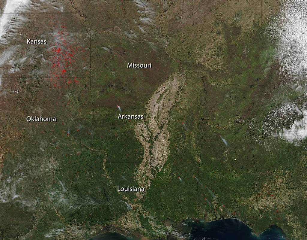 Wildfires Plague Central United States