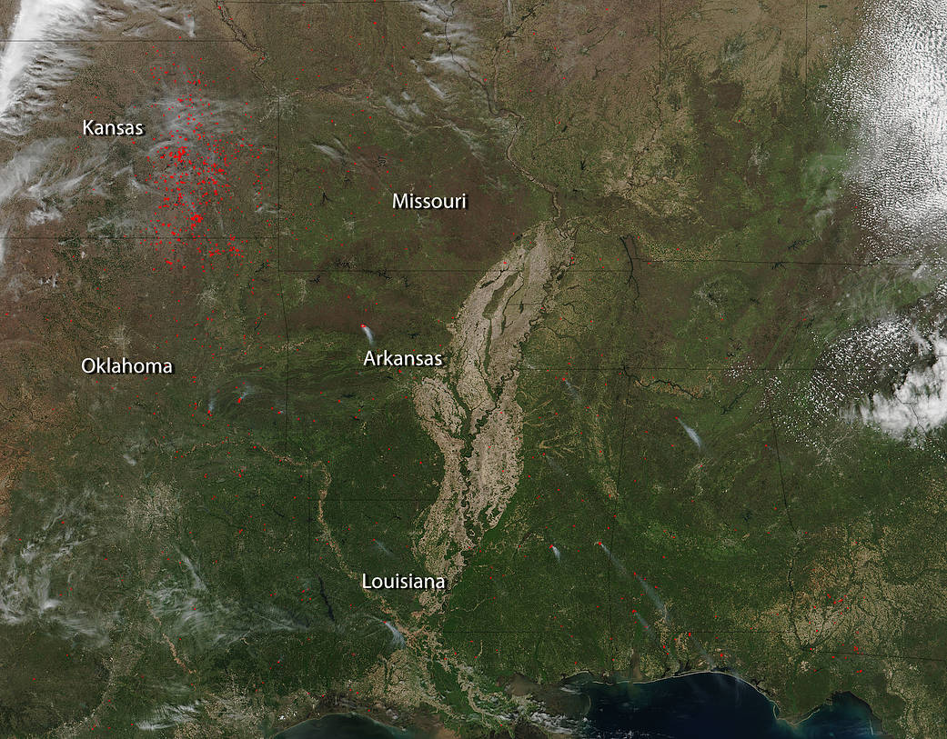 fires in central United States