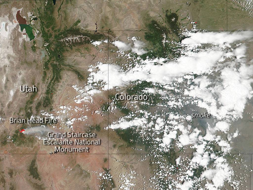 Smoke From Brian Head Fire Drifts Across Colorado