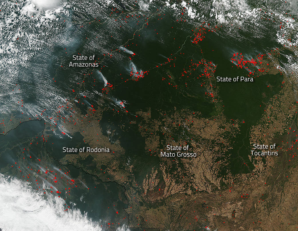 Suomi NPP image of Brazil