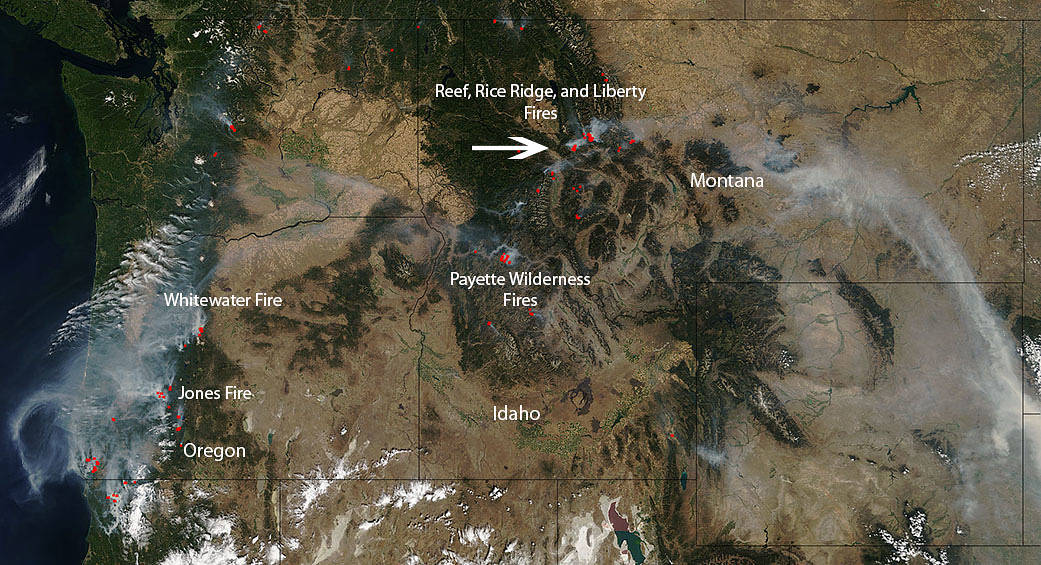 Dozens of wildfires in western U.S.