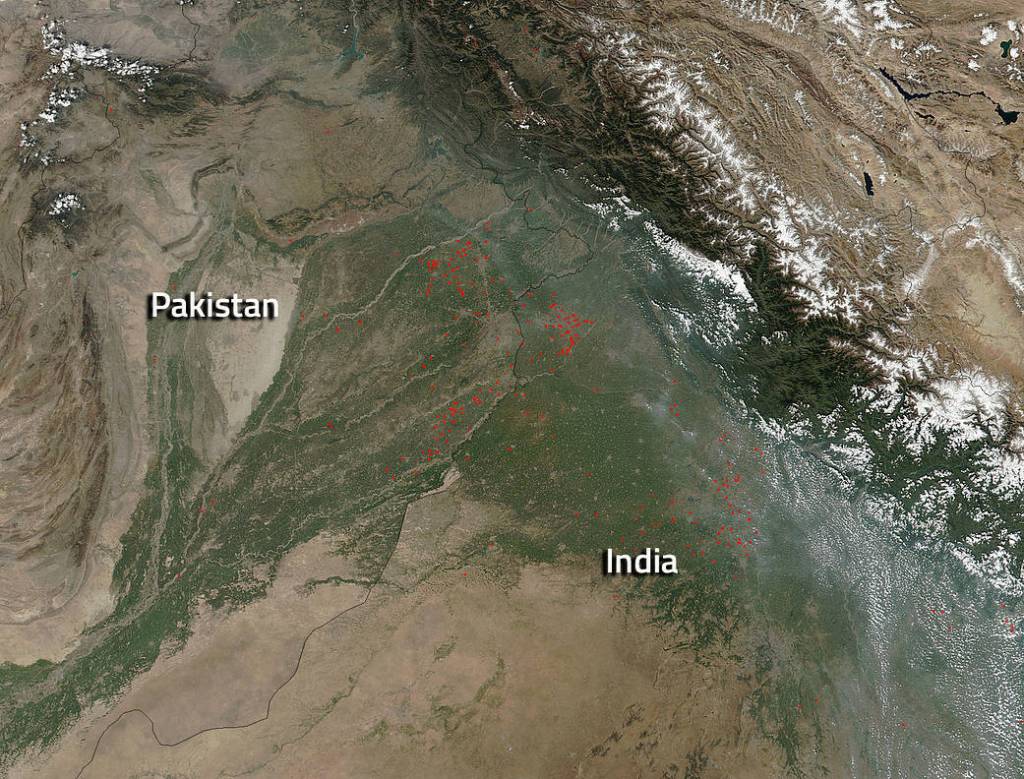 Agricultural Fires Across Pakistan and India