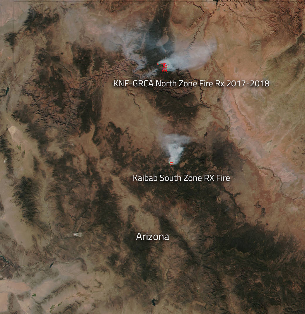 Prescribed fires in Arizona