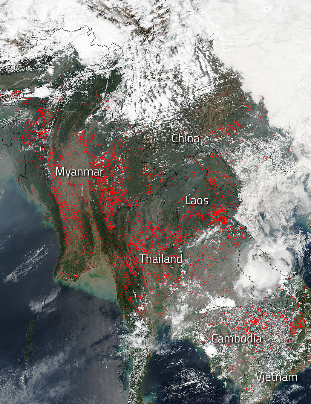 fires in Indochina