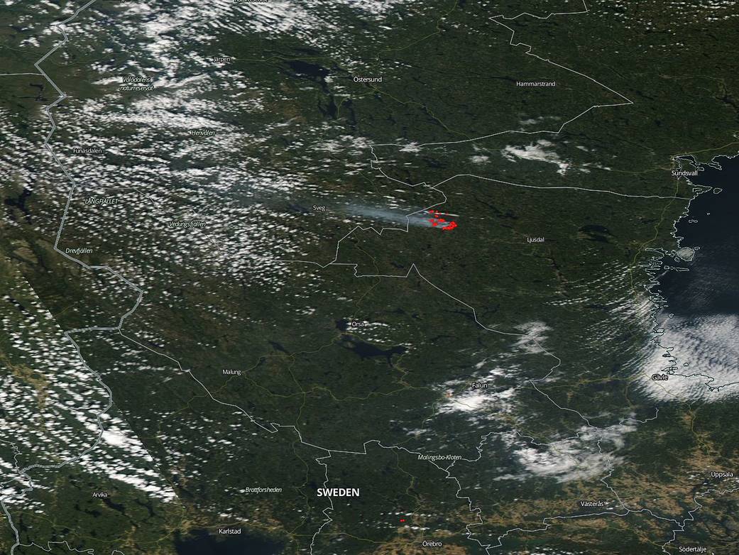 fires in northern Sweden