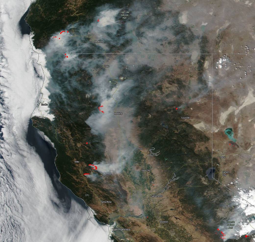 fires in California and Oregon