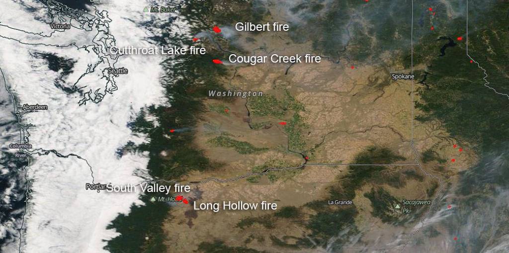 Washington State and Oregon Also Seeing Active Fire Season