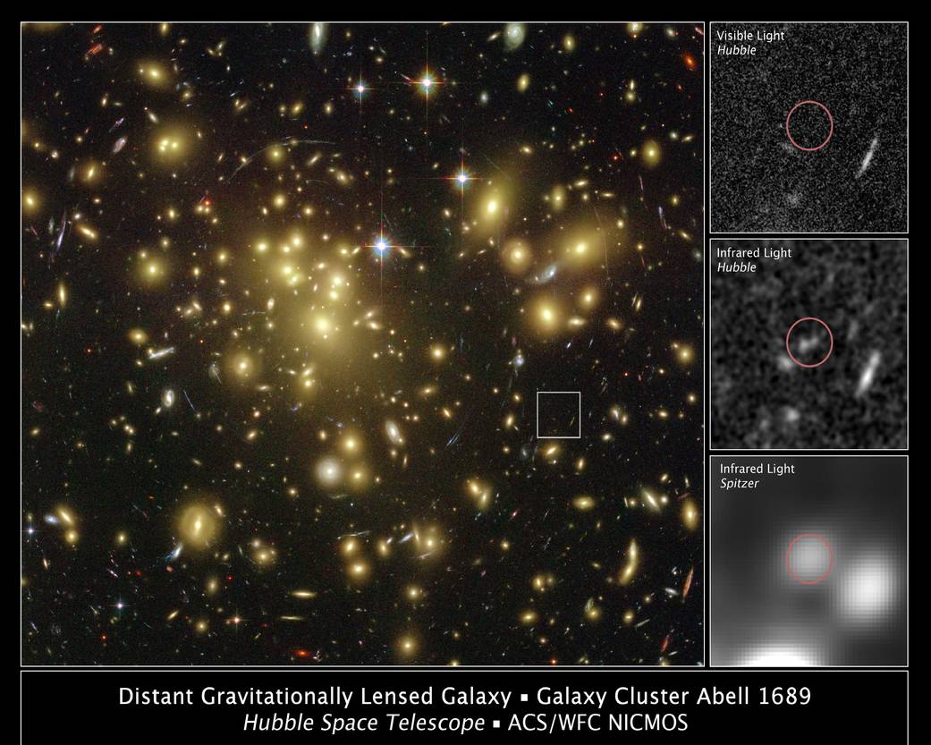 Hubble space telescope image of deep field showing galaxies