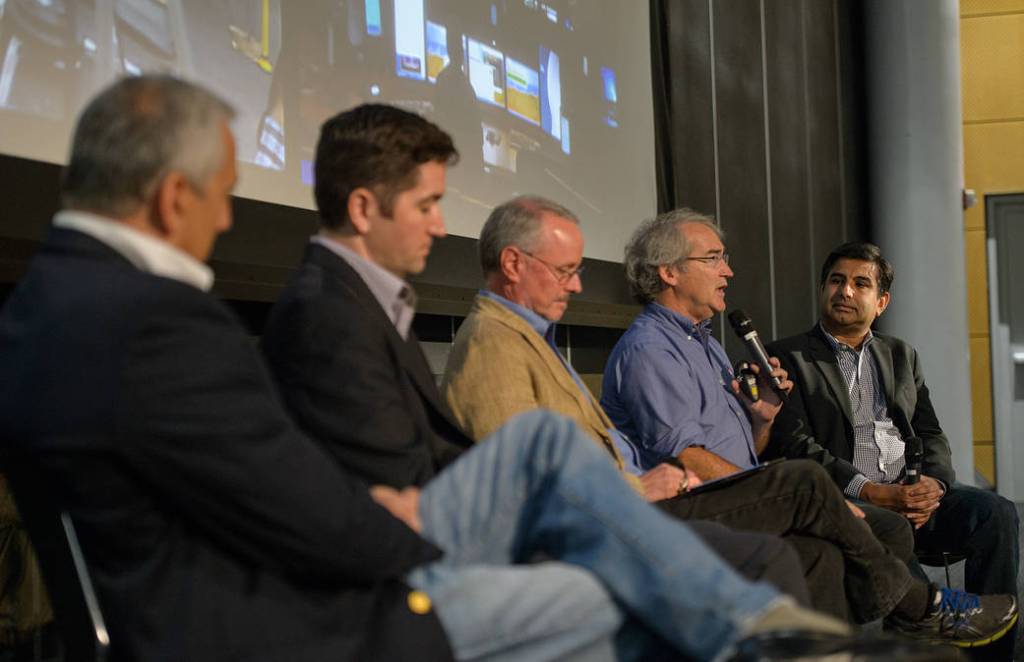Dave Lavery Speaks During a Panel Discussion