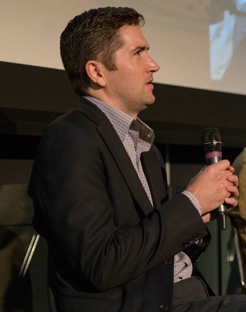 Drew Goddard, Screenwriter of “The Martian,” Speaks During a Panel