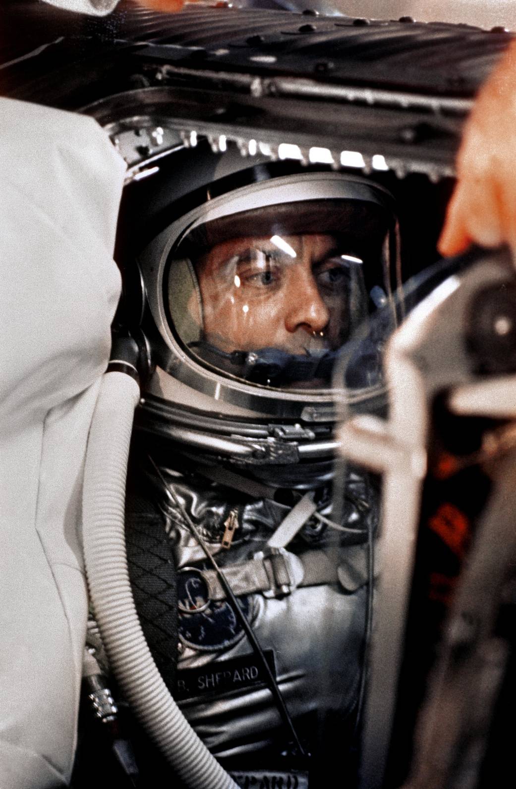 Astronaut Alan B. Shepard, Jr. in Freedom 7 capsule, May 5, 1961