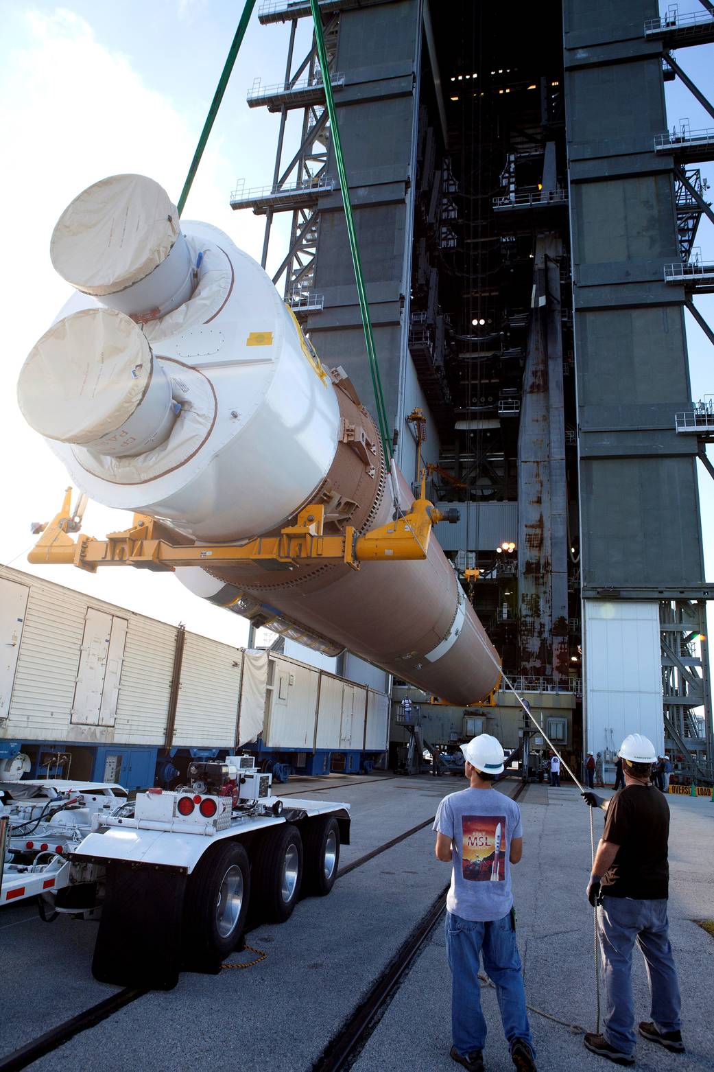 Atlas V Rocket Lifted at Launch Complex 41
