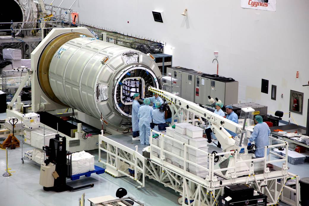 Orbital ATK Cygnus Pressurized Cargo Module Processed