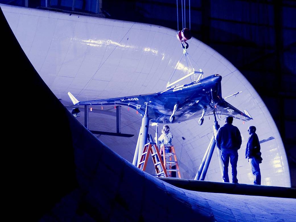 X-48B Tested in Langley's Full-Scale Wind Tunnel