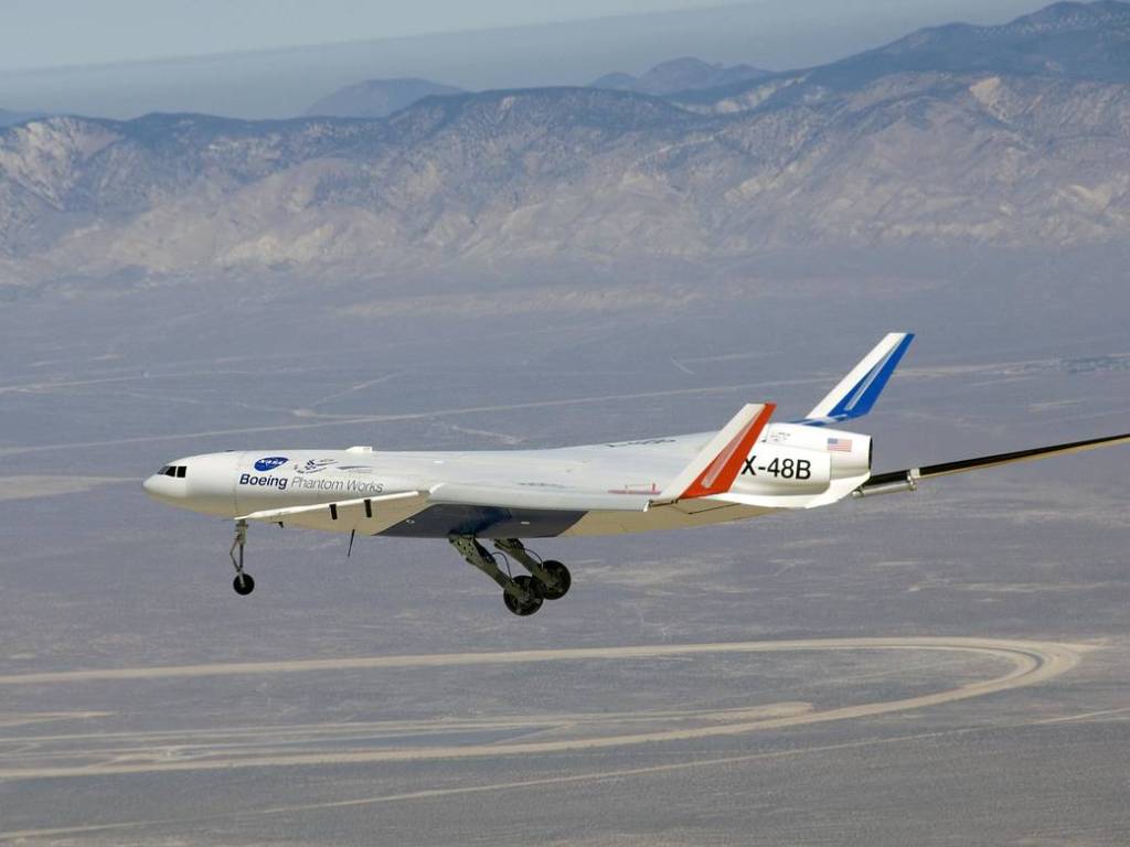 X-48B on First Flight