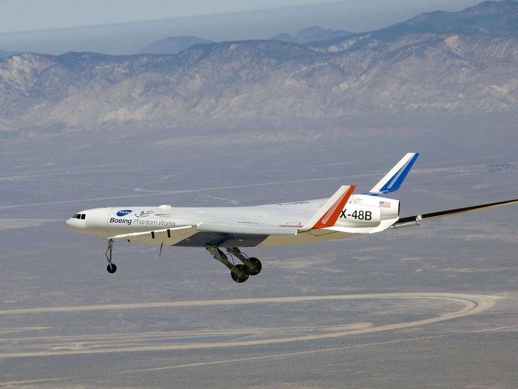 X-48B on First Flight