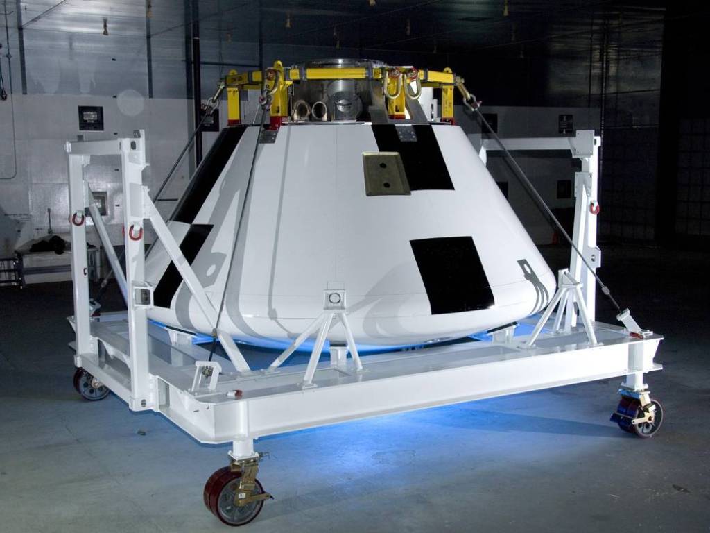 Flight Test Crew Module Awaits Avionics and Other Equipment Installation