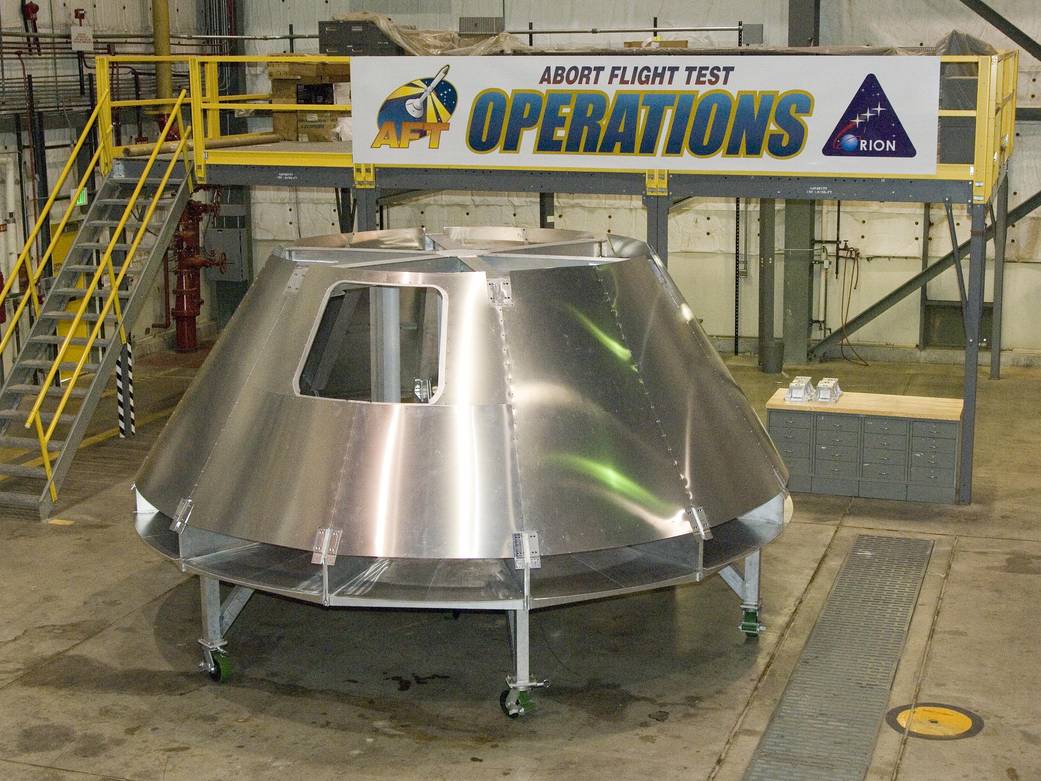 Mockup Orion Crew Module Located in Dryden's Shuttle hangar