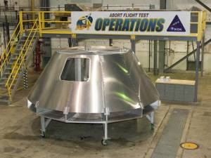 Mockup Orion Crew Module Located in Dryden's Shuttle hangar