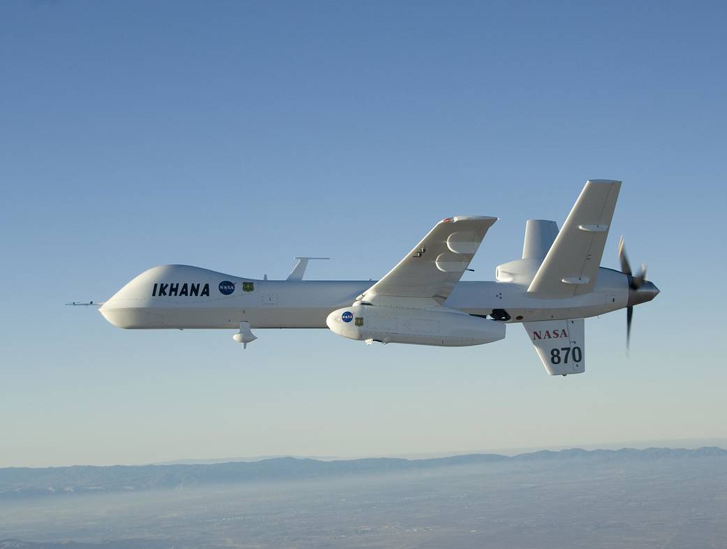 Autonomous Modular Scanner Shown Under Ikhana's Left Wing