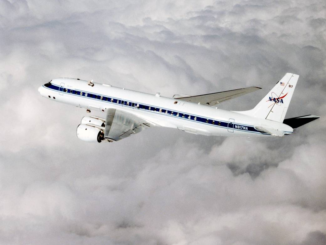 DC-8 During Mission Flight