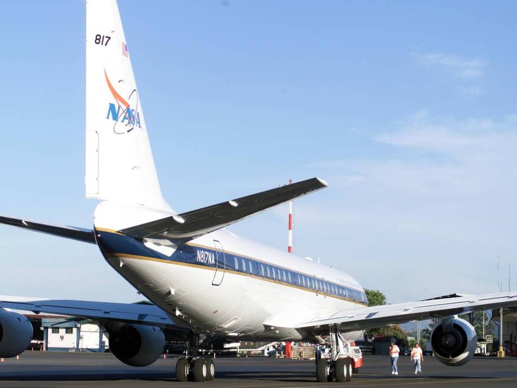 DC-8 in San Jose, Costa Rica for AirSAR Campaign
