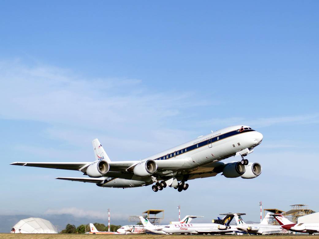 DC-8 Sets off on Airborne Synthetic Aperture Radar (AirSAR) Mission