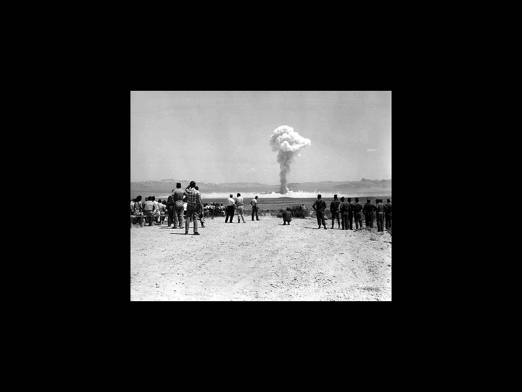 An X-15 flight cancelled because of Project SMALL BOY, a low-yield nuclear test at Yucca Flat, Nevada.