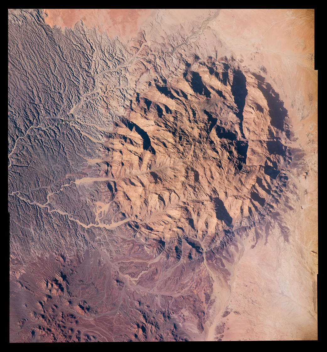 Composite image of the Mount Brandberg Nature Reserve in Nambia, Africa 