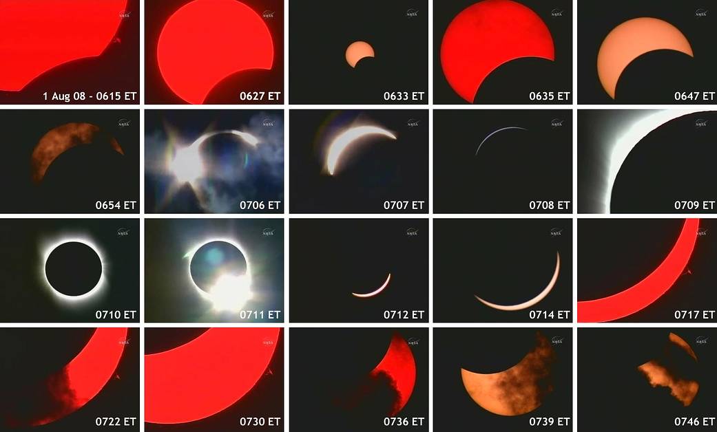Aug. 1 Solar Eclipse Image Sequence