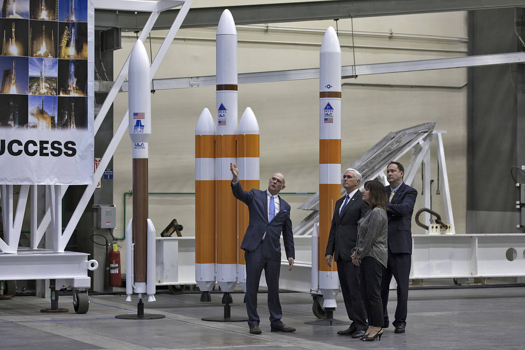 Vice President Pence, NASA and ULA officials tour facility